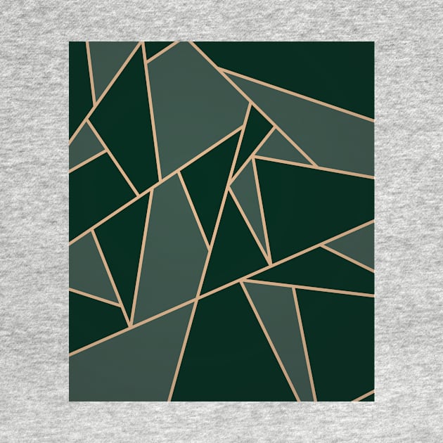 Midnight Green Art Deco Pattern by B A Y S T A L T